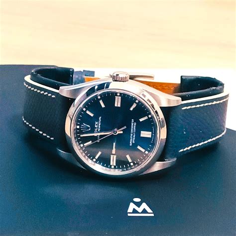 leather strap for rolex oyster perpetual|rolex oyster perpetual rubber strap.